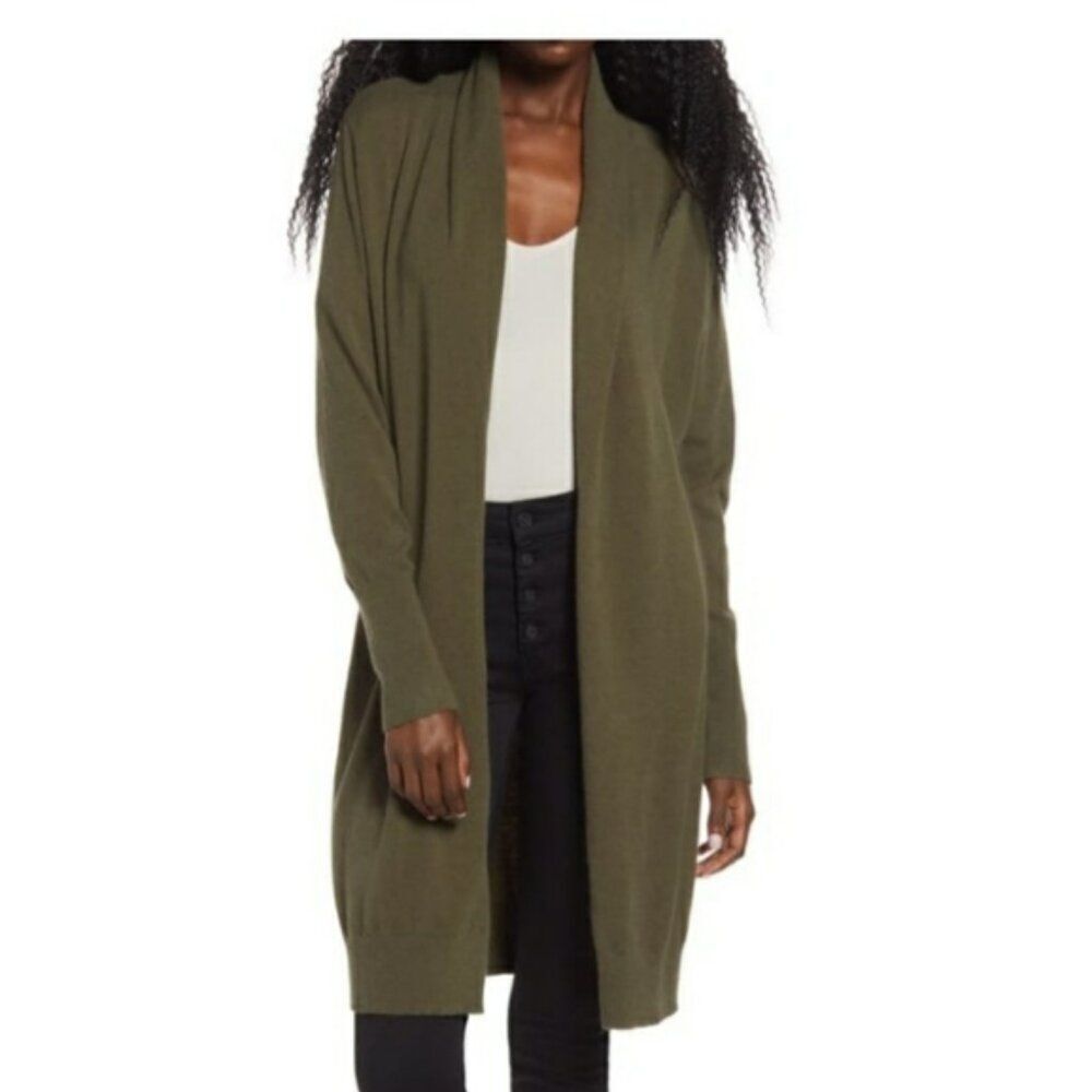 NWT LEITH Olive Night Cozy Long Cardigan-Size XL